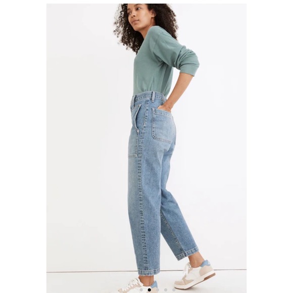 Madewell Balloon Jeans in Greene Wash: Workwear Edition Size 28 - Picture 2 of 7